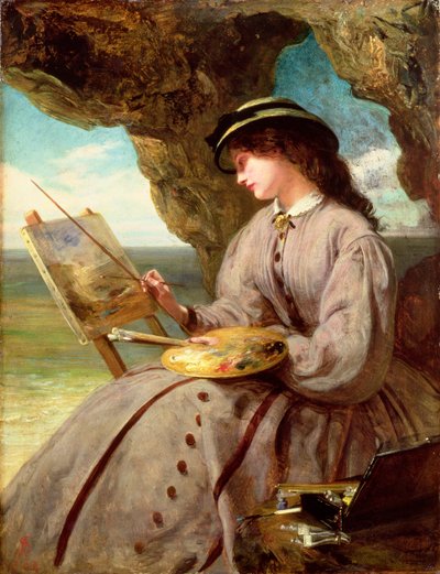 The Fair Amateur, 1862 by Abraham Solomon